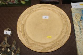 A Parian ware bread plate