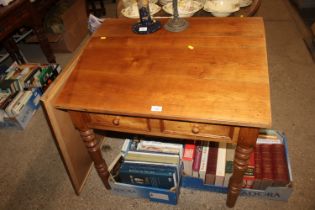 A French cherry writing slope fitted two drawers