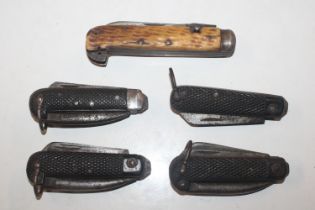 A box of various pen knives