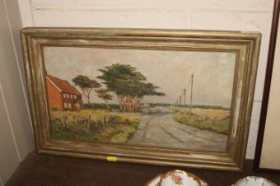 H. Andrews, oil on board entitled "Approaching Wal