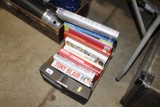 A box of hardback books
