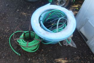 A quantity of hose pipe, a quantity of alkathene pipe etc