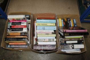 Three boxes of mainly hardback books