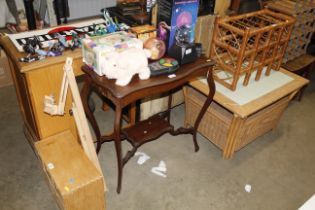 A mahogany shaped window table