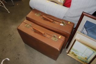 Two vintage suitcases