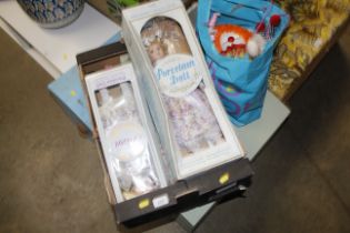 A box of collectors dolls etc.