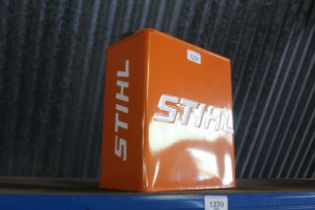 A two gallon petrol can named to Stihl, with cap (