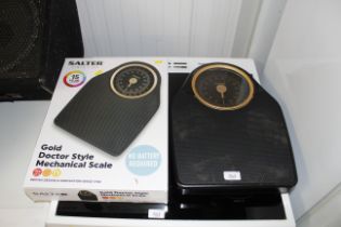 A set of Salter personal scales with box