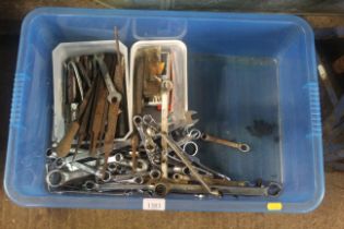A quantity of various ring spanners and others etc