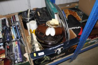 A box of various kitchenalia