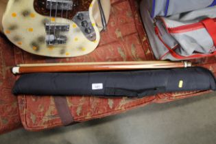 A snooker cue and case