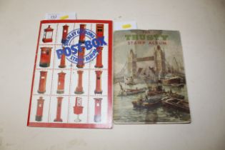 Two stamp albums and contents