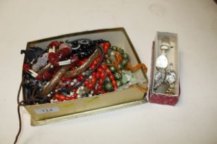 A box of costume jewellery