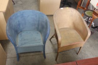 Two loom arm chairs