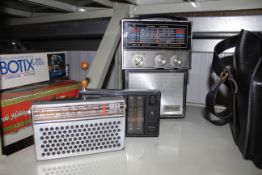 Three various vintage portable radios
