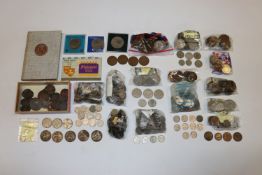 A box of various coinage