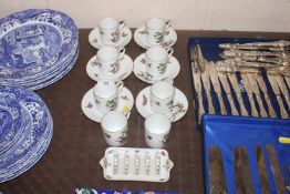 Eight Herend coffee cups and six saucers, and a ma