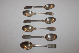 A set of six silver teaspoons, approx. total weigh
