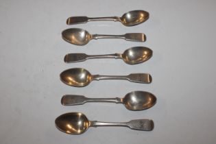 A set of six silver teaspoons, approx. total weigh