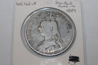 A Victorian 1889 silver crown