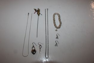 Two pairs of Sterling silver ear-rings; a Sterling