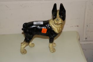 A cast iron figure of a French Bulldog