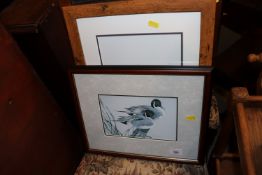 A pencil signed print of a hare by Joanne T. Kell;