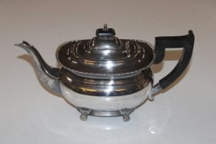 A silver plated teapot