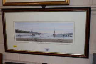 J. Peck, pencil signed watercolour "River Orwell E