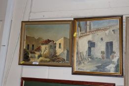 G C Lightfoot, oils on board pair of continental scenes