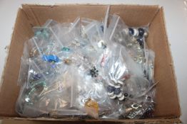 A box of dress jewellery including approx. 100 pai