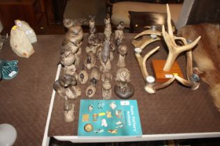 A collection of Poole pottery bird and animal orna