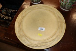 A Parian ware bread plate