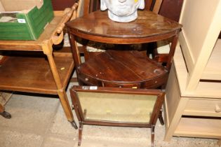 A Georgian mahogany corner washstand and a 19th Ce