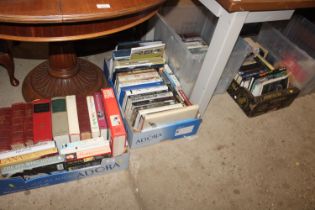 Five boxes of various books