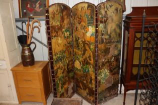 A Victorian scrapwork screen