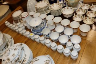 A Royal Grafton "Majestic" pattern tea set; a Bell