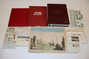 A box of stamp albums