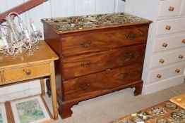 A 19th Century mahogany three drawer chest