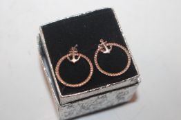 A pair of 925 silver gilt hoop ear-rings