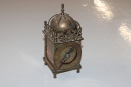 A Smiths brass cased lantern clock