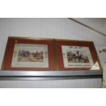 Two framed advertising prints for "Country Life Cigarettes" and "D & O Finest Blend Virginia"