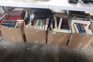 Four boxes of various books to include Observer Bo