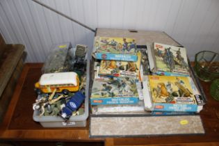 A quantity of various AirFix Waterloo military fig