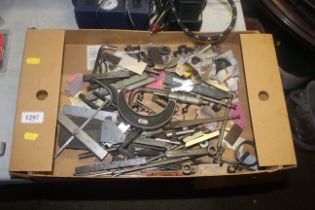 A tray box of various tools to include micrometre,