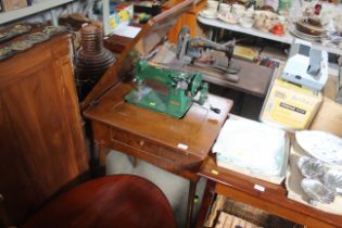 A table mounted Jones hand sewing machine
