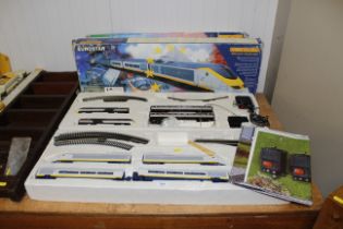 A Hornby railways Eurostar electric trainset and a Hornby railways Intercity 125 electric trainset