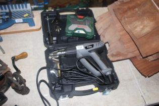 A Titan TTB284HTG heat gun in fitted plastic case;