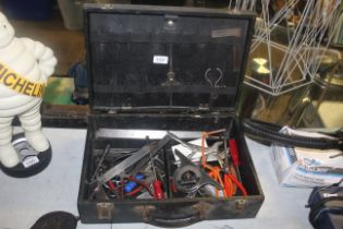 A briefcase and contents of various tools to inclu