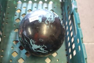 A Brunswick JIY712 Starline bowling ball, size unk